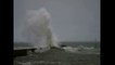 La tempête justine au port de Lomener Bretagne sud  région de Lorient février 2021