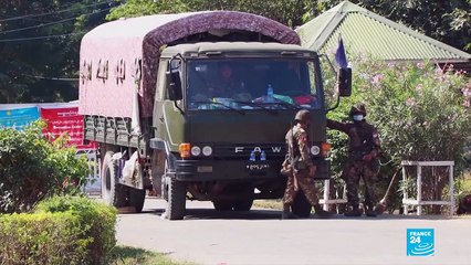 Cars horns, striking pans heard around Myanmar city to protest coup