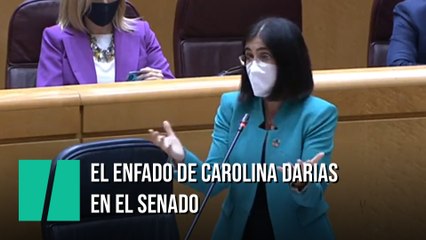 El enfado de Carolina Darias en el Senado: "'¡Es imposible así, señora presidenta! ¡Es imposible!