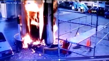 Akaryakıt istasyonunda faciadan dönüldü, dikkati sayesinde yanmaktan son anda kurtuldu