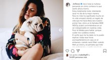 Laura Matamoros, destrozada, llora la pérdida de su perro Indo