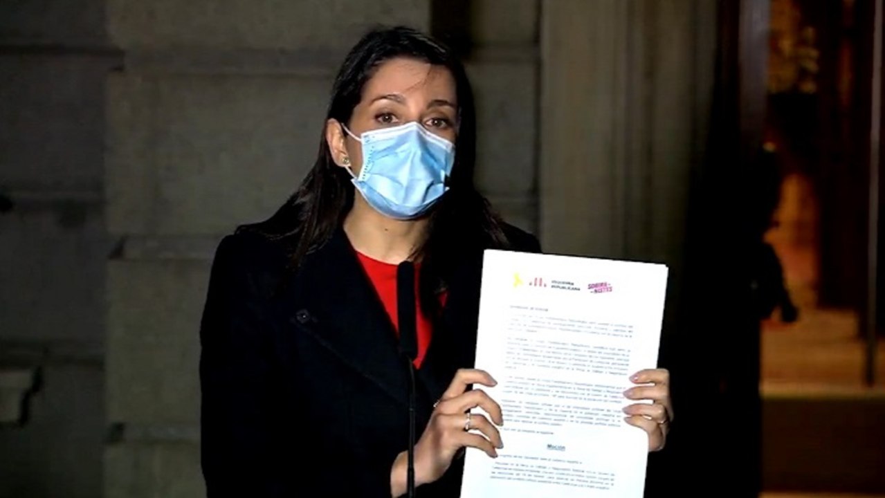 Arrimadas valora el apoyo del PSOE a la "mesa de chantaje" de ERC