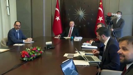 Cumhurbaşkanı Erdoğan, video konferans yöntemiyle vatandaşlarla konuştu