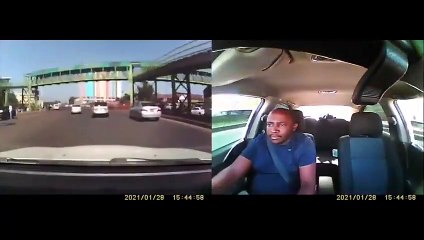 Motorcyclist Gets Pushed Off the Road by Bus in Nairobi