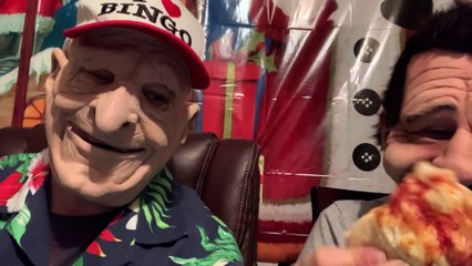 Doing a Mukbang while reviewing food from Pizza King