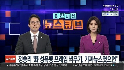 정총리 "野 성폭행 프레임 씌우기, 가짜뉴스였으면"