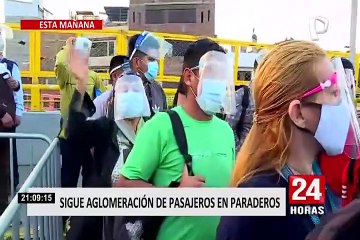 Aglomeraciones en paraderos es el panorama que se observa en cuarentena