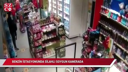 Download Video: Benzin istasyonundaki silahlı soygun anı güvenlik kamerasında