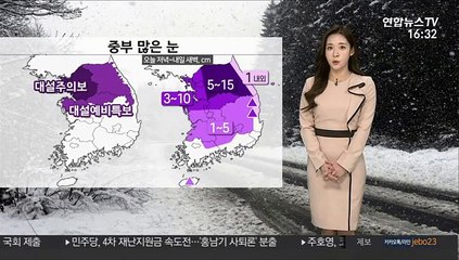 [날씨] 서울 등 수도권 대설주의보…중부 최고 15㎝ 눈