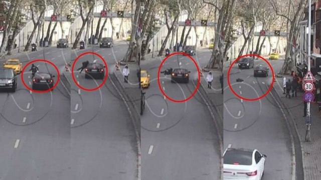 Beşiktaş’ta dehşet anları: Vicdansız sürücü gence çarpıp böyle kaçtı