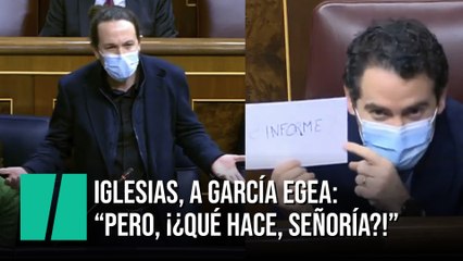 Iglesias, a García Egea: "¿Usted no tiene la sensación de estar haciendo el ridículo?"