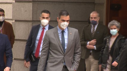 Sánchez tras la sesión de control al Gobierno