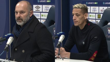 J23 Ligue 2 BKT : Les réactions de P.Dupraz et Y.Bammou après SMCaen 1-1 Valenciennes FC
