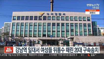 강남역 일대서 여성들 뒤통수 때린 20대 구속송치