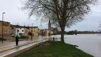 Crue de la Garonne à Langon 2, mercredi 3 février 2021