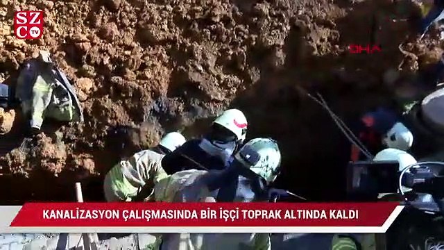 Ümraniye'de bir işçi kanalizasyon çalışması sırasında toprak altında kaldı