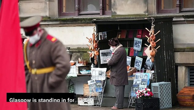 Glasgow stands in for Russia for the filming of Tetris