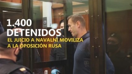 Más de 1.400 detenidos en Rusia en las protestas por la detención de Navalni