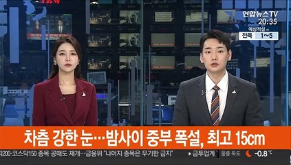 [날씨] 차츰 강한 눈…밤사이 중부 폭설, 최고 15cm