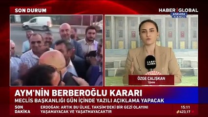 TBMM Başkanlığı'ndan Enis Berberoğlu açıklaması