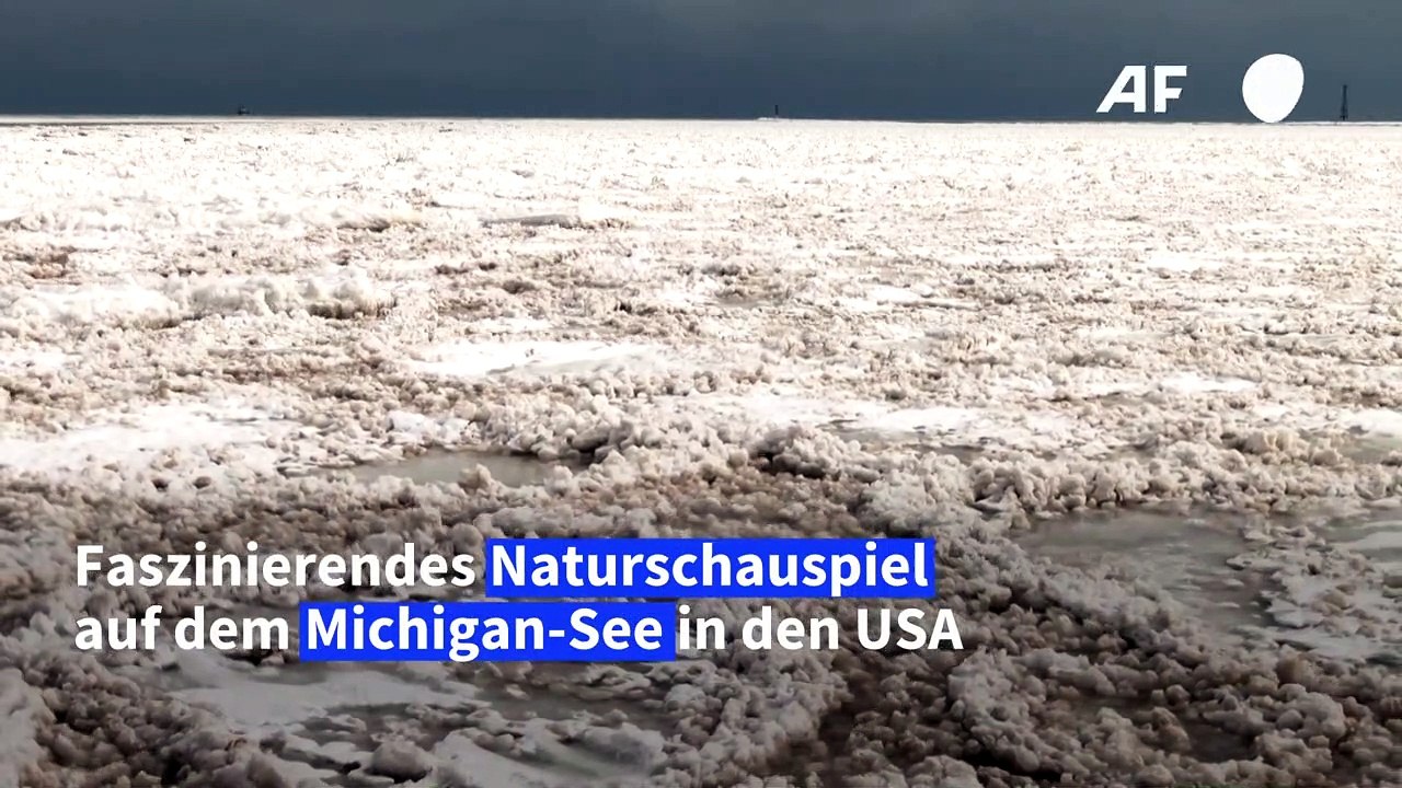 Faszinierend: Eis und Schnee auf dem Michigan-See
