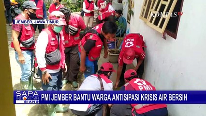 Pasca Banjir, PMI Jember Bantu Warga Antisipasi Krisis Air Bersih