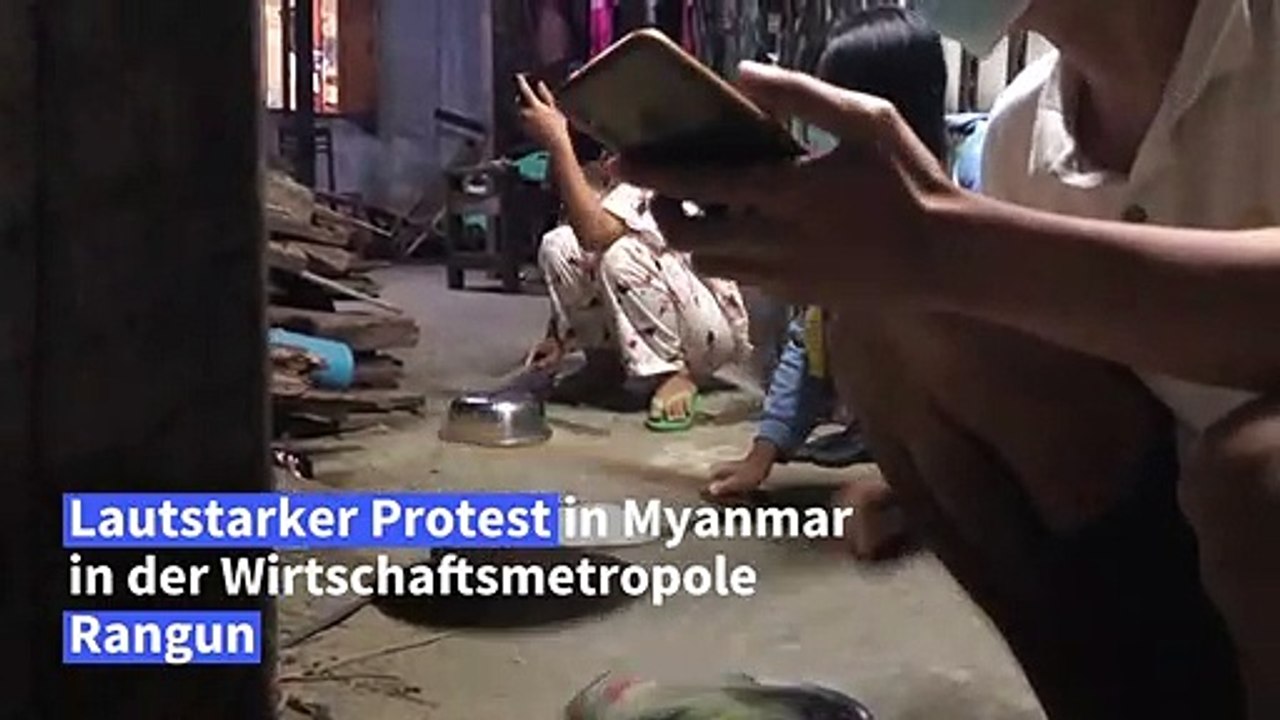 Myanmar: protest mit töpfen und pfannen gegen den militärputsch