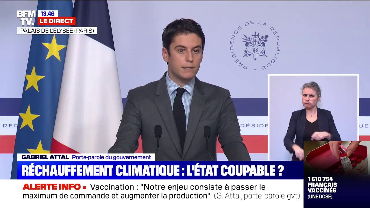 Gabriel Attal sur le réchauffement climatique: "Évidemment, il y a une mobilisation absolue et nous sommes au rendez-vous"