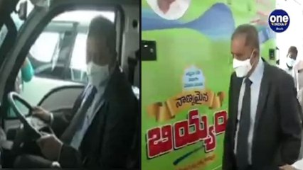 AP SEC Nimmagadda Ramesh Kumar Inspects Ration  Door Delivery Vehicles