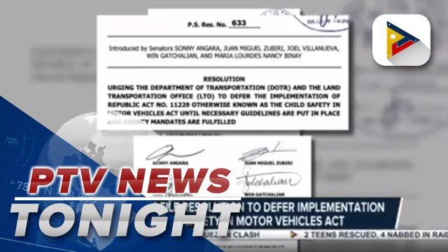 Lawmakers file resolution to defer implementation of Child Safety in Motor Vehicles Act