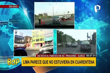 Surco: se registra gran cantidad de vehículos particulares en horas de la mañana