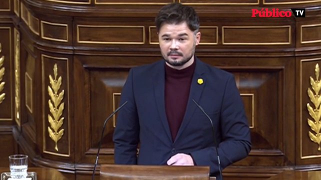 Rufián, a Iceta: Usted en Madrid tiene fama de soberanista, incluso de filoindependentista
