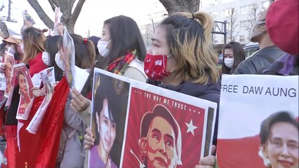 日 도심에서 "군부는 물러가라!"...해외 미얀마인, 국제사회 해결 호소 / YTN