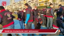 İzmir'de eylemcilere ters kelepçeli gözaltı!