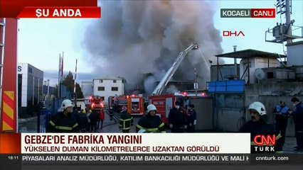 Gebze'de fabrika yangını!