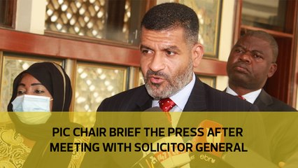 PIC chair briefs the press after meeting with Solicitor general