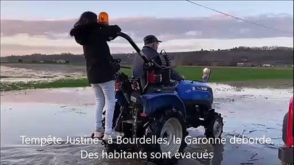 Tempête Justine en Gironde : les habitants de Bourdelles évacués par les pompiers