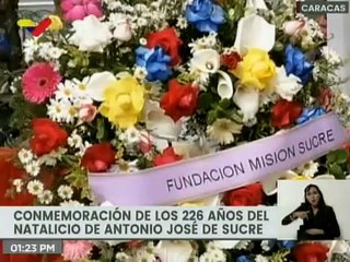 En Caracas conmemoran los 226 años del natalicio del Gran Mariscal de Ayacucho Antonio José de Sucre