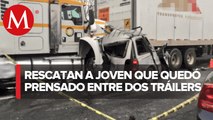 Fuerte choque en la carretera México-Querétaro deja un lesionado