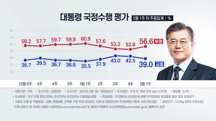 대통령 긍정 평가 다시 30%대로 하락...2주째 하락세 / YTN