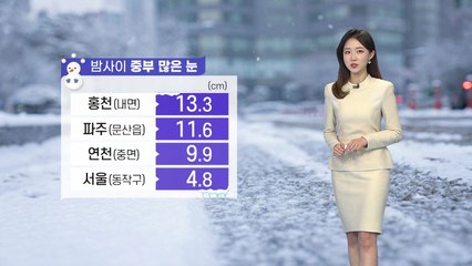 [날씨] 밤사이 중부 많은 눈...빙판길 미끄럼 사고 주의 / YTN