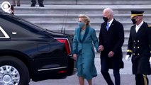 President Biden helps Dr. Jill Biden into 'The Beast'