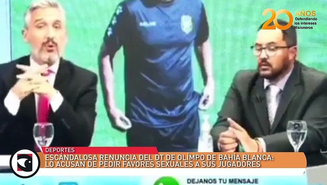 Escándalosa renuncia del DT de Olímpo de Bahía Blanca lo acusan de pedir favores sexuales a sus jugadores