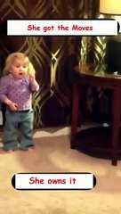 Baby infant  girl Dancing cha cha cha kyle hanagami zouk dance funny video clip on google youtube