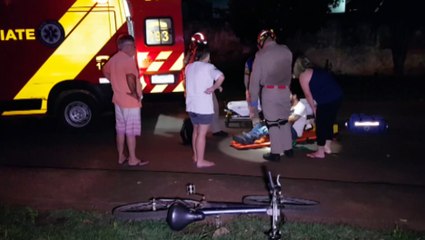 Siate atende ciclista ferido na Rua Carlos de Carvalho, no Parque São Paulo
