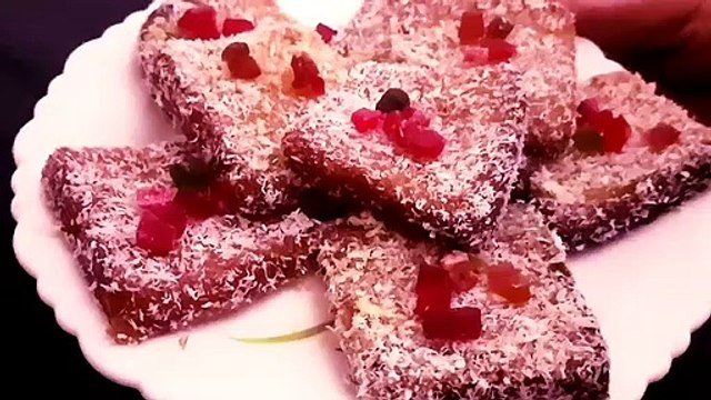 5 मिनट में बनाएं ब्रेड की बहुत स्वादिष्ट मिठाई I Bread Toast coconut Sweet I Meetha Bread Toast I Sweets Recipe IBy Safina kitchen