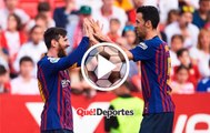 Cómo olvidar la (imperceptible) bestial asistencia de Busquets a Messi