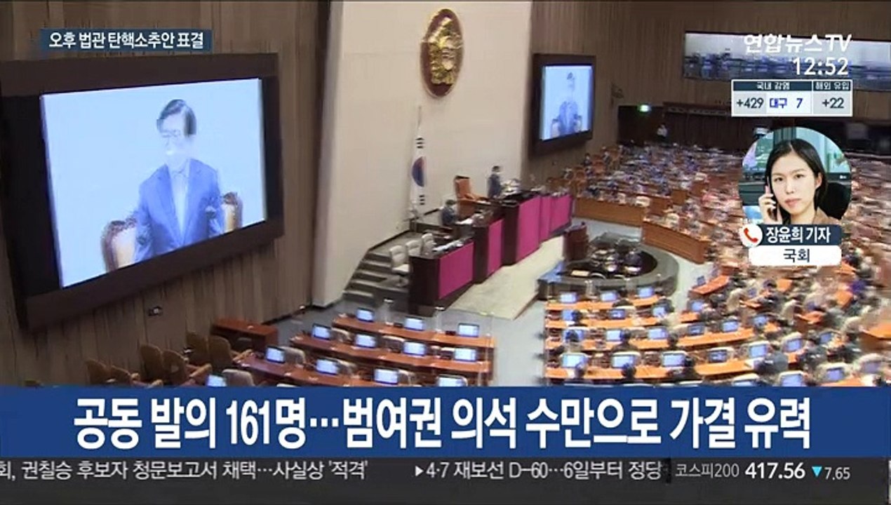 사상 첫 법관 탄핵 '충돌'…본회의 가결될 듯