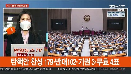 Скачать видео: 헌정사 첫 법관 탄핵소추…찬성 179·반대 102표