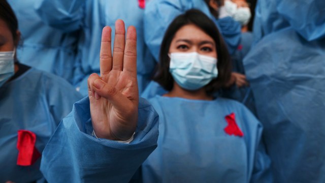 Medics in Myanmar on strike against military amid COVID-19 crisis